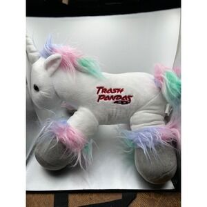 FOCO Rocket City Trash Pandas MiLB Plush Unicorn White Pastel Baseball Mascot